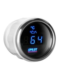 Indicatore 2 retroilluminato Temperatura Olio Black Digital