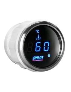 Indicatore 2 retroilluminato Temperatura Acqua Black Digital