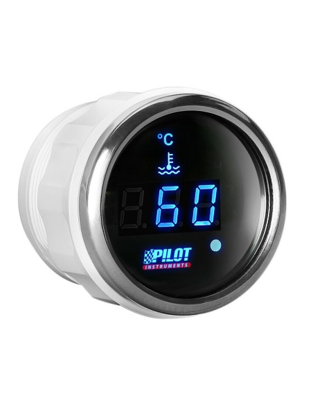 Indicatore 2'' retroilluminato Temperatura Acqua Black Digital