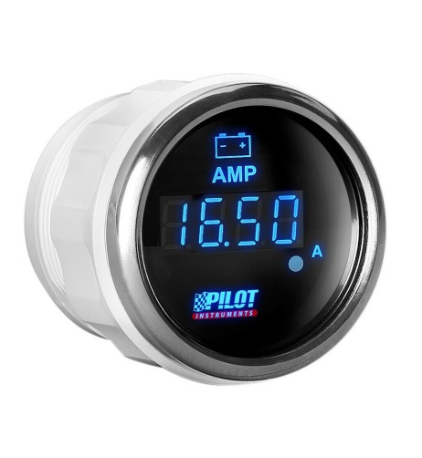 Indicatore 2 retroilluminato Amperometro Black Digital