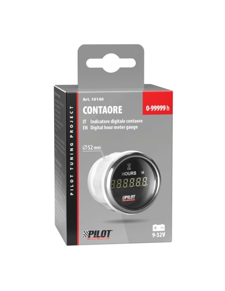 Indicatore 2 retroilluminato Contaore Black Digital