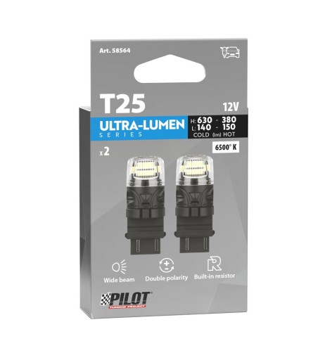 Coppia lampadine auto Led W2 5x16q Ultra Lumen Bianco Resistenza incorpor