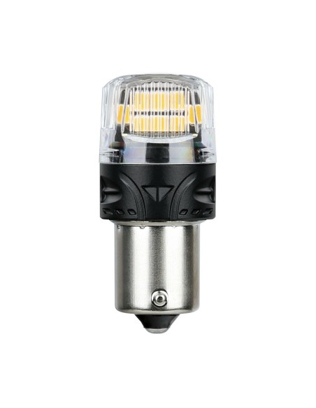 Coppia lampadine auto Led BAU15s Ultra Lumen Arancio Resistenza incorpora