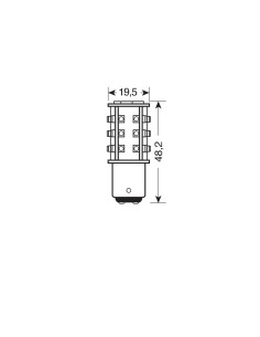 Lampadina Hyper Led 24 28V BA15s P21 5W 39 LED 2