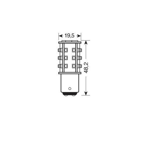 Lampadina Hyper Led 24 28V BA15s P21 5W 39 LED