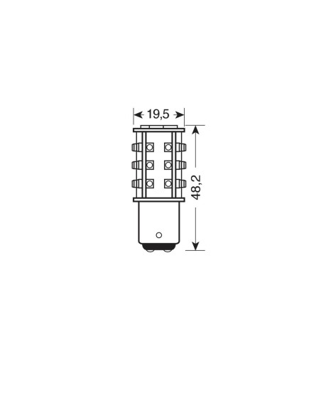 Lampadina Hyper Led 24 28V BA15s P21 5W 39 LED