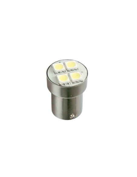 Lampadina Hyper Led 24V BA15s P21W 4 LED bianca Lampadina Hyper Led 24V BA15s P21W 4 LED bianca