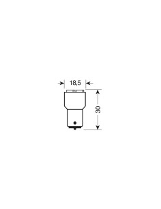 Lampadina Hyper Led 24V BA15s P21W 4 LED bianca 2