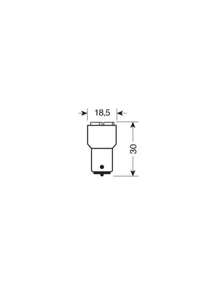 Lampadina Hyper Led 24V BA15s P21W 4 LED bianca Lampadina Hyper Led 24V BA15s P21W 4 LED bianca