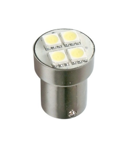 Lampadina Hyper Led 24V BA15s P21W 4 LED blu