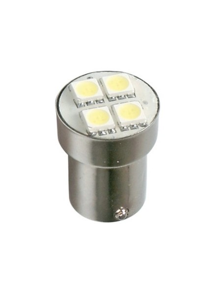 Lampadina Hyper Led 24V BA15s P21W 4 LED blu Lampadina Hyper Led 24V BA15s P21W 4 LED blu