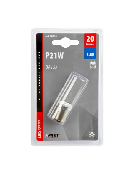 Lampadina Hyper Led 24V BA15s P21W 4 LED blu Lampadina Hyper Led 24V BA15s P21W 4 LED blu