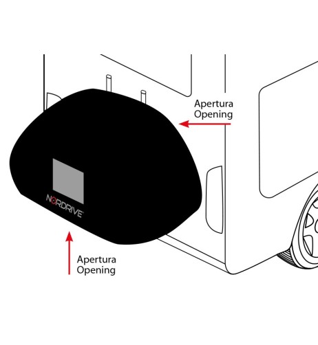 Copertura universale per portabici camper e roulotte