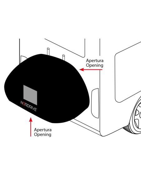 Copertura universale per portabici camper e roulotte