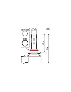 Lampada conversione a LED Halo Led Hyper Series H10 HB3 HB4 2