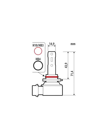 Lampada conversione a LED Halo Led Hyper Series H10 HB3 HB4