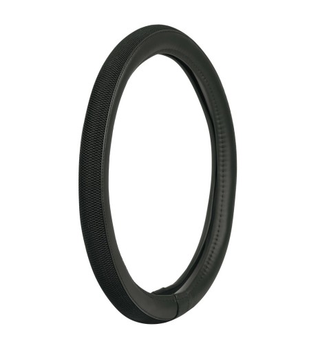 Coprivolante auto universale 37 39cm in similpelle Duo Grip Nero