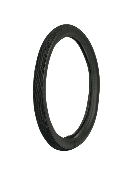 Coprivolante auto universale 37 39cm in similpelle Duo Grip Nero