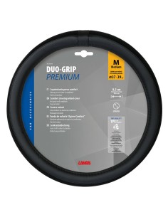 Coprivolante auto universale 37 39cm in similpelle Duo Grip Nero 2