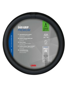 Coprivolante auto universale 35 37cm in similpelle Duo Grip Nero 2