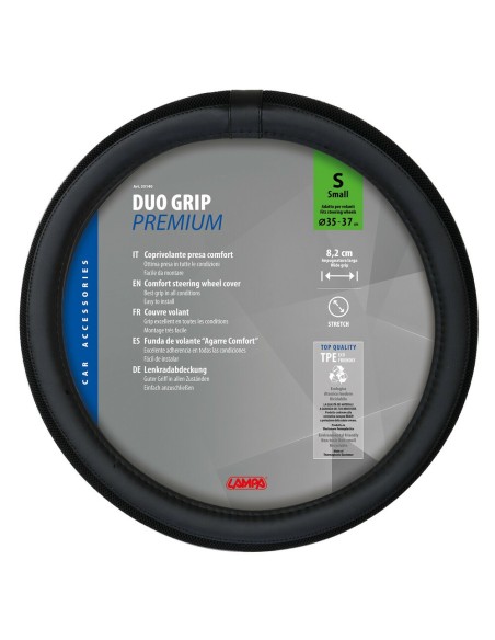 Coprivolante auto universale 35 37cm in similpelle Duo Grip Nero