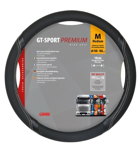 Coprivolante camion GT Sport nero argento in TPE taglia M 44 46cm