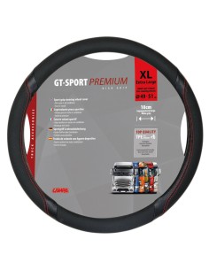 Coprivolante camion GT Sport nero rosso in TPE taglia XL 49 51cm