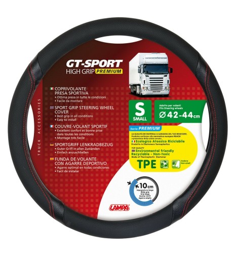 Coprivolante camion GT Sport nero rosso in TPE taglia S 42 44cm