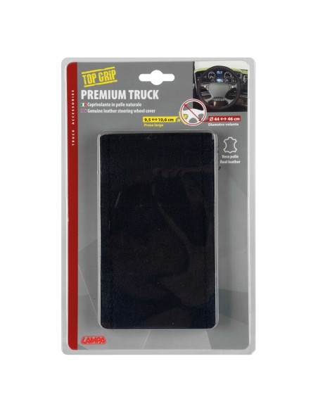 Coprivolante camion Premium Truck in pelle nera da cucire 44 46cm
