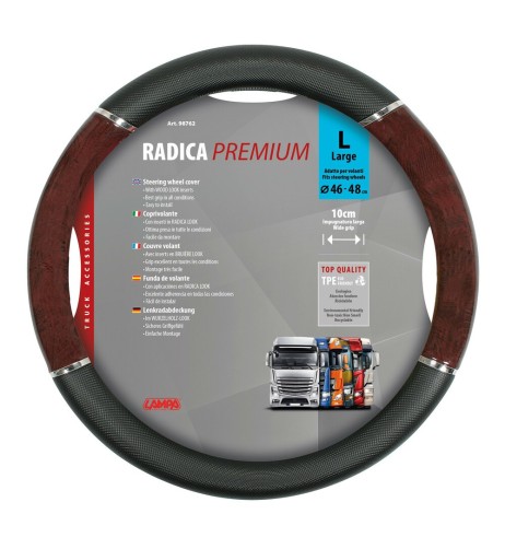 Coprivolante camion in TPE con inserti in radica look 46 48cm