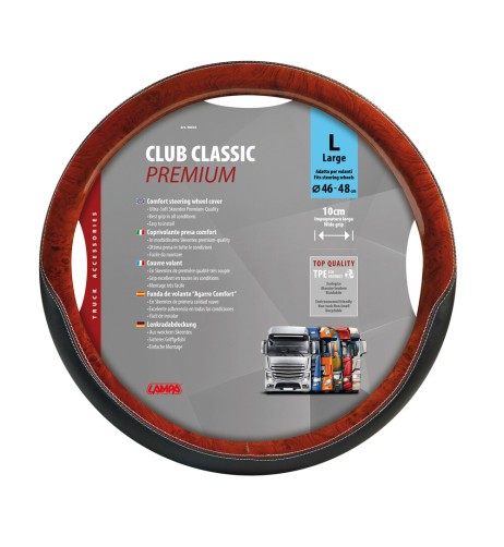 Coprivolante camion in TPE con inserti in radica look Club 46 48cm