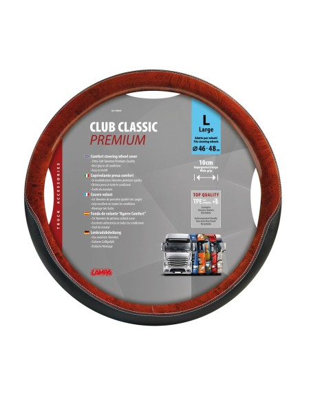 Coprivolante camion in TPE con inserti in radica look Club 46 48cm