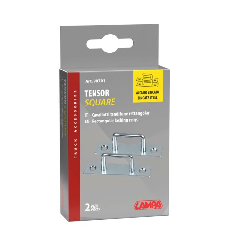 Cavallotti tendifune rettangolari camion 2 pezzi