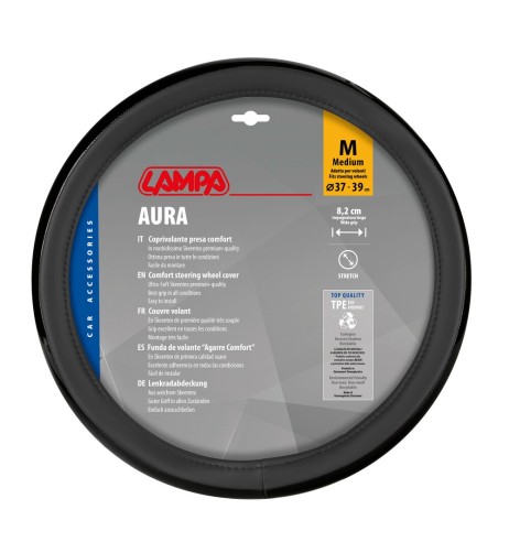 Coprivolante auto universale in Skeentex Aura nero 37 39cm 