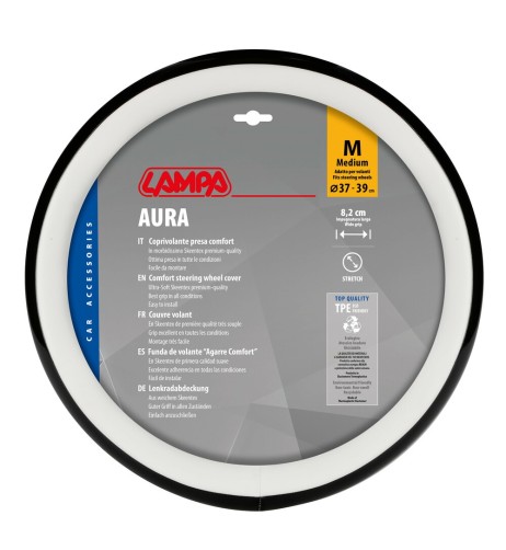 Coprivolante auto universale in Skeentex Aura bianco 37 39cm 