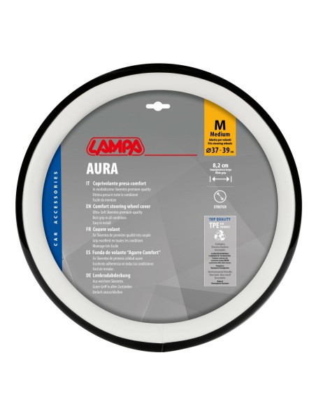 Coprivolante auto universale in Skeentex Aura bianco 37 39cm 