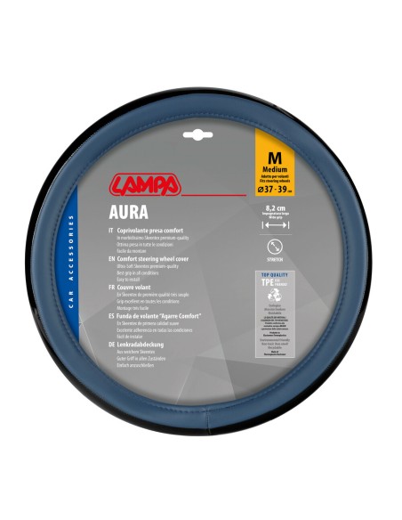 Coprivolante auto universale in Skeentex Aura blu 37 39cm 