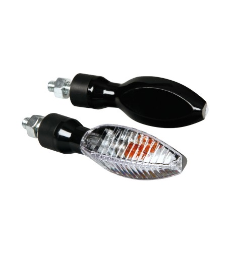 Coppia frecce moto indicatori di direzione alogene nero