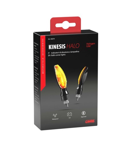 Coppia frecce moto indicatori di direzione alogene nero