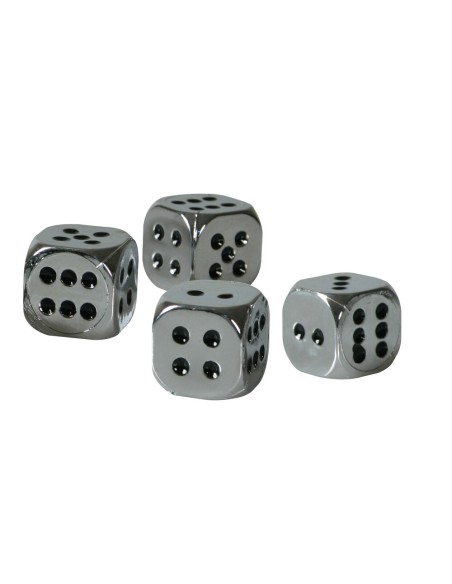 Set 4 tappi coprivalvola DADI custom cromo Set 4 tappi coprivalvola DADI custom cromo