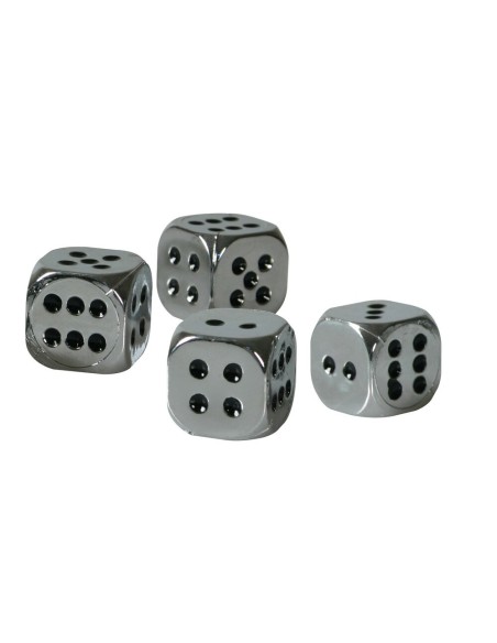 Set 4 tappi coprivalvola DADI custom cromo