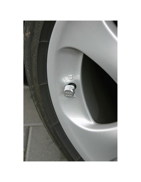 Set 4 tappi coprivalvola DADI custom cromo Set 4 tappi coprivalvola DADI custom cromo