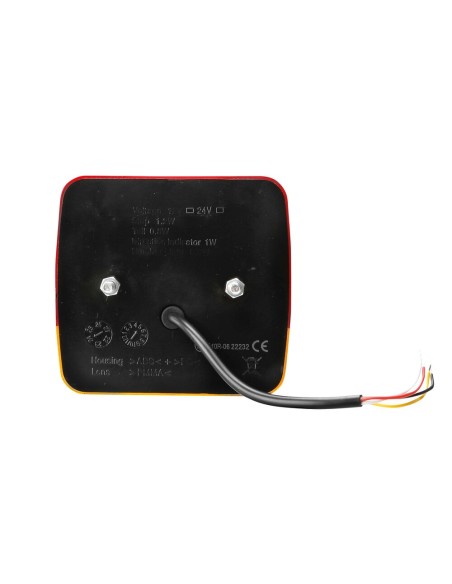 Fanale posteriore a 16 Led 5 funzioni 12 24V omologato
