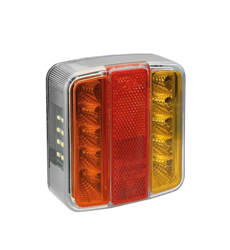 Fanale posteriore a 29 Led 5 funzioni 12 24V omologato