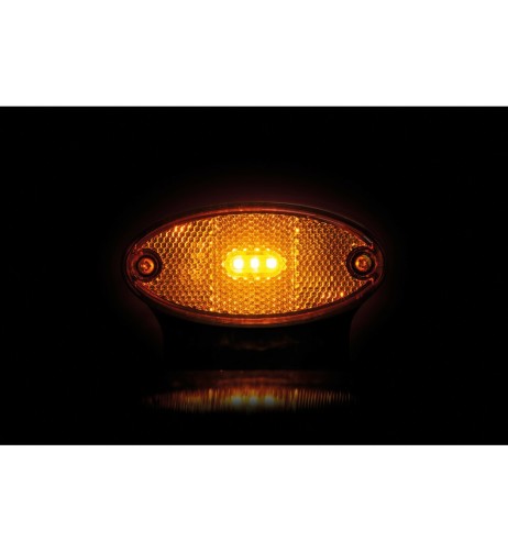 Luce ingombro LED 12 24V con catarifrangente e staffa