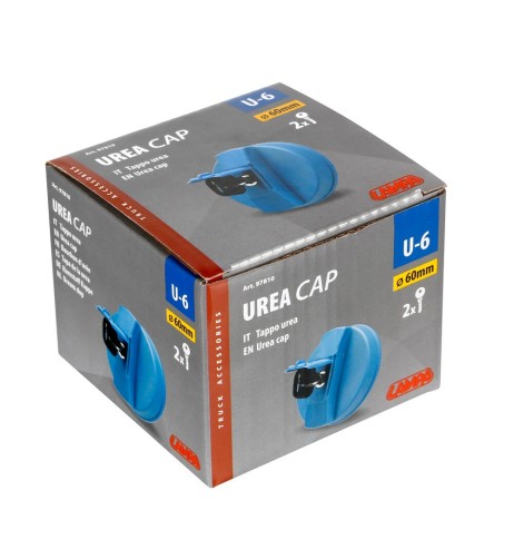 Tappo U6 con chiave per serbatoio attacco a vite urea camion 60mm