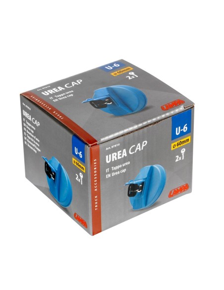 Tappo U6 con chiave per serbatoio attacco a vite urea camion 60mm