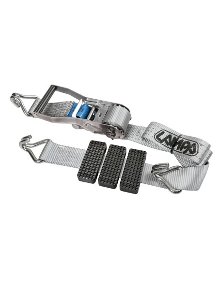 Nastro tensore bisarca gancio singolo 3200kg 5x250cm Nastro tensore bisarca gancio singolo 3200kg 5x250cm