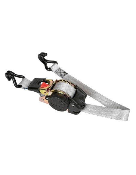 Nastro tensore autoretrattile a doppio gancio 2 5x300cm 600Kg