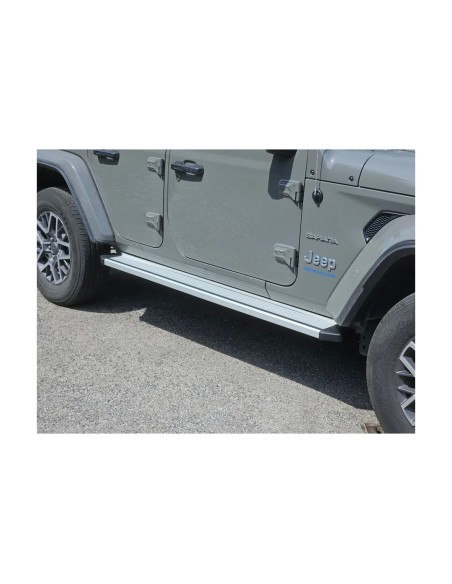 Pedane laterali STD squadrate alluminio Jeep Wrangler JL 5 porte dal 2018